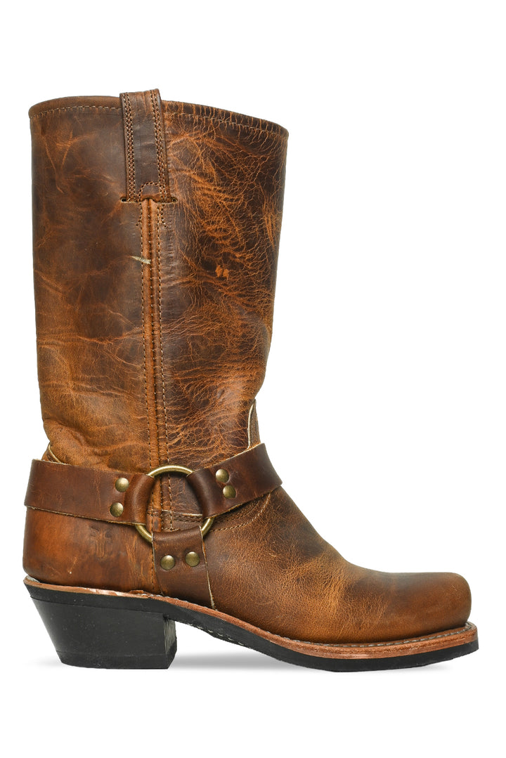 Frye Size 7.5 Oiled Leather Harness Mid-Calf Boots