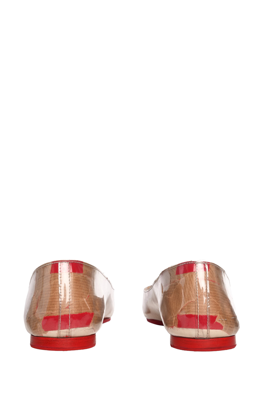 Christian Louboutin Size 38.5 Loubi Kraft Ballalla PVC  Flats