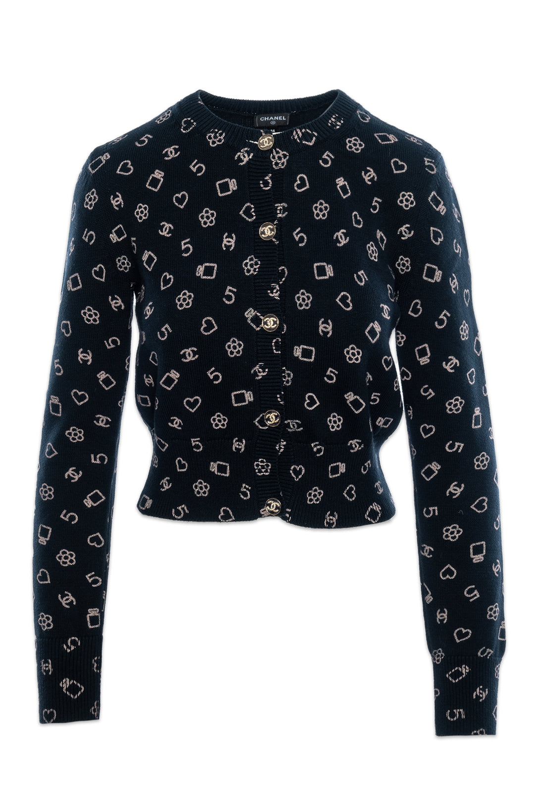 Chanel Size 34 2023 Lucky Charms Print Cotton Blend Cardigan