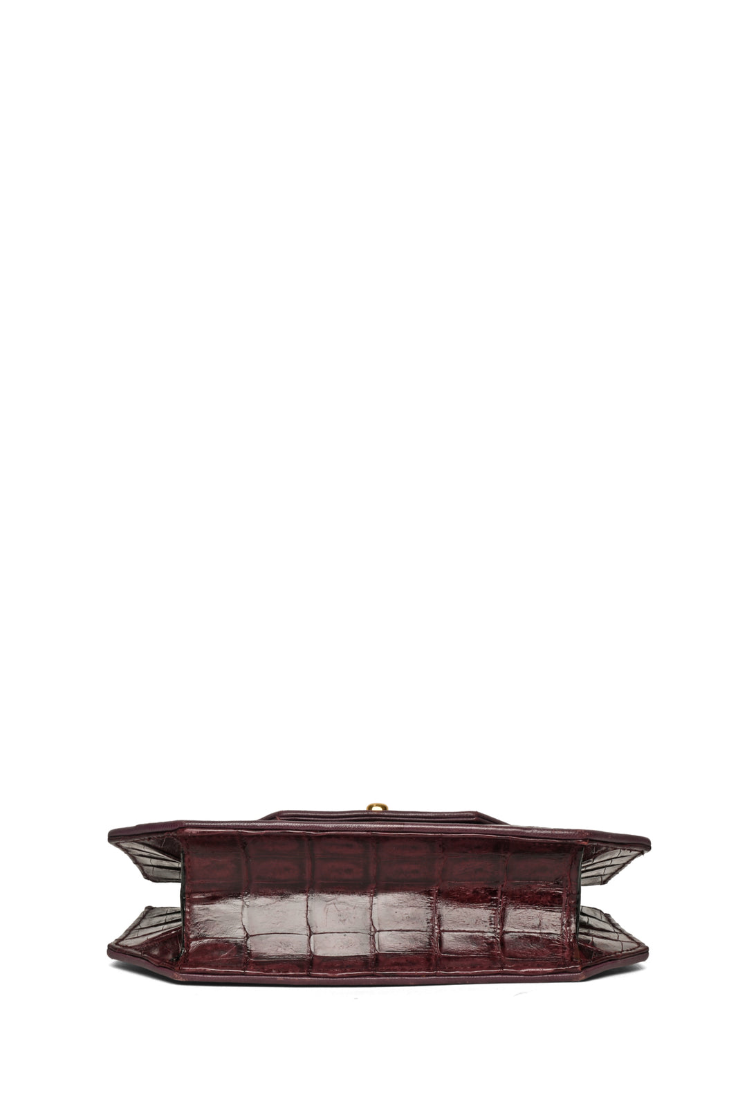 Chanel Vintage 1989-1991 Crocodile Octagon Flap Clutch Bag