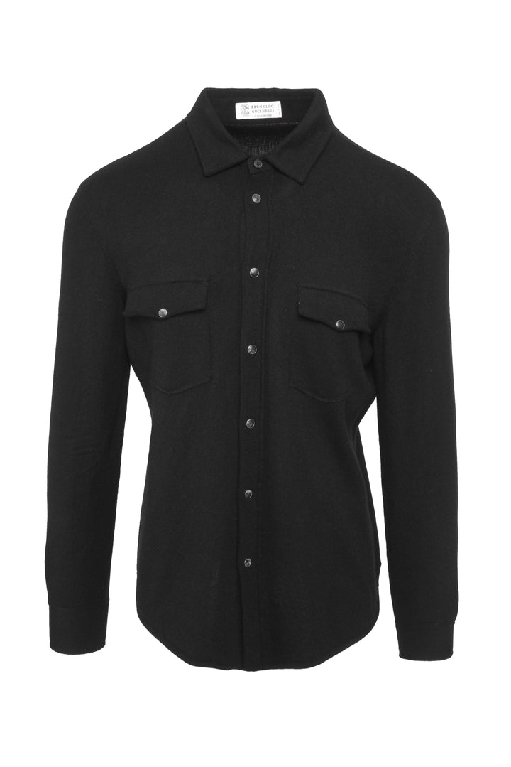 Brunello Cucinelli Size 40 Men's Virgin Wool, Cashmere & Silk Knit Shirt