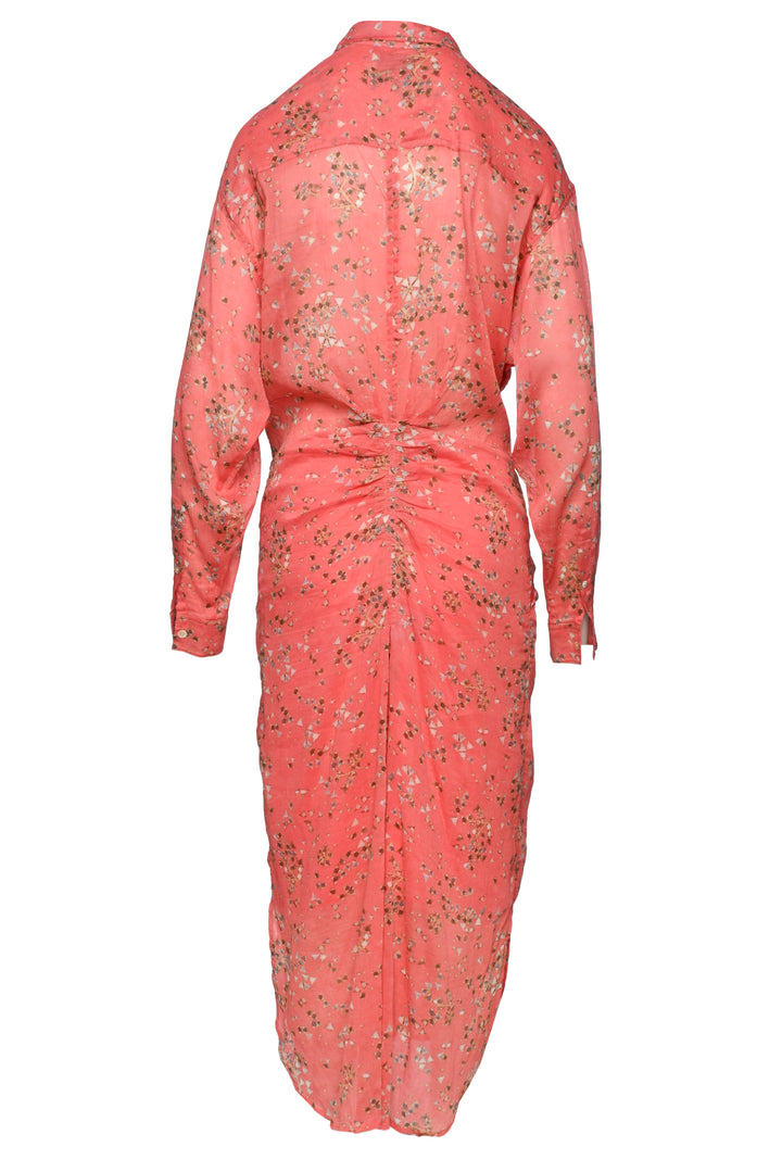 Isabel Marant Size 6 Anesy Printed Cotton & Silk Shirt Dress