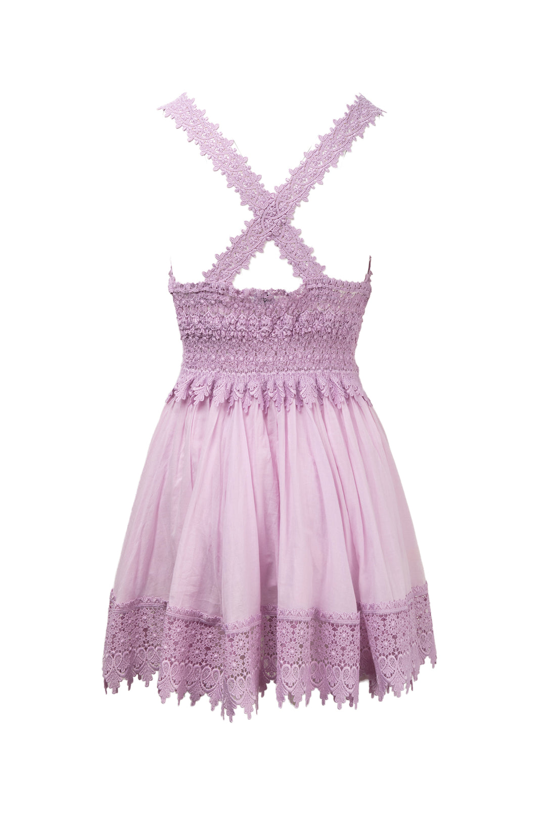 Charo Ruiz Size M Syilvie Guipure Lace-Trimmed Mini Dress