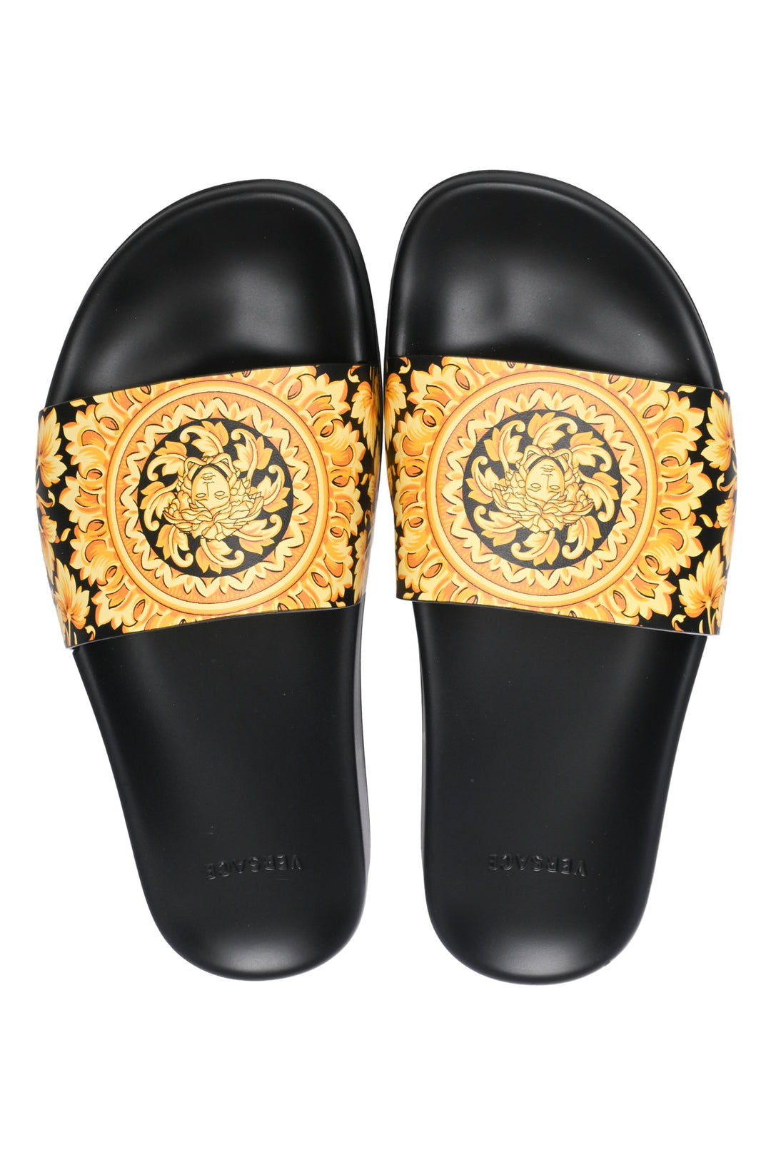 Versace Size 39 Baroque Printed Slip-on Slides