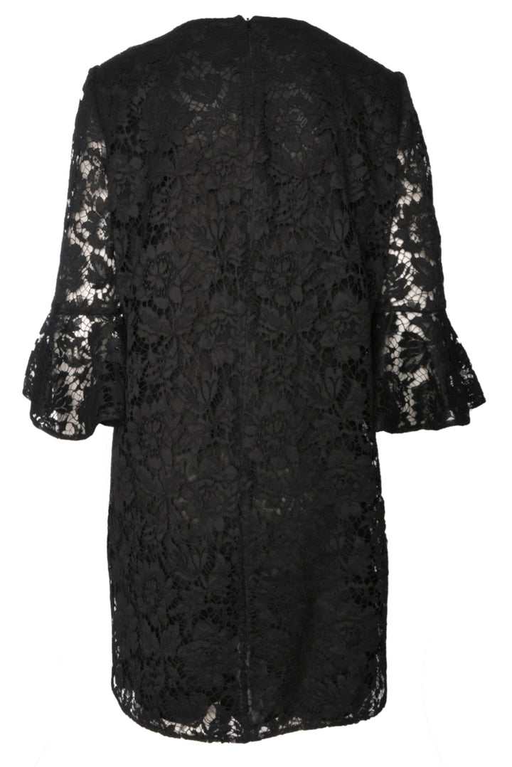 Valentino Size 10 Lace Flutter Sleeve Shift Dress