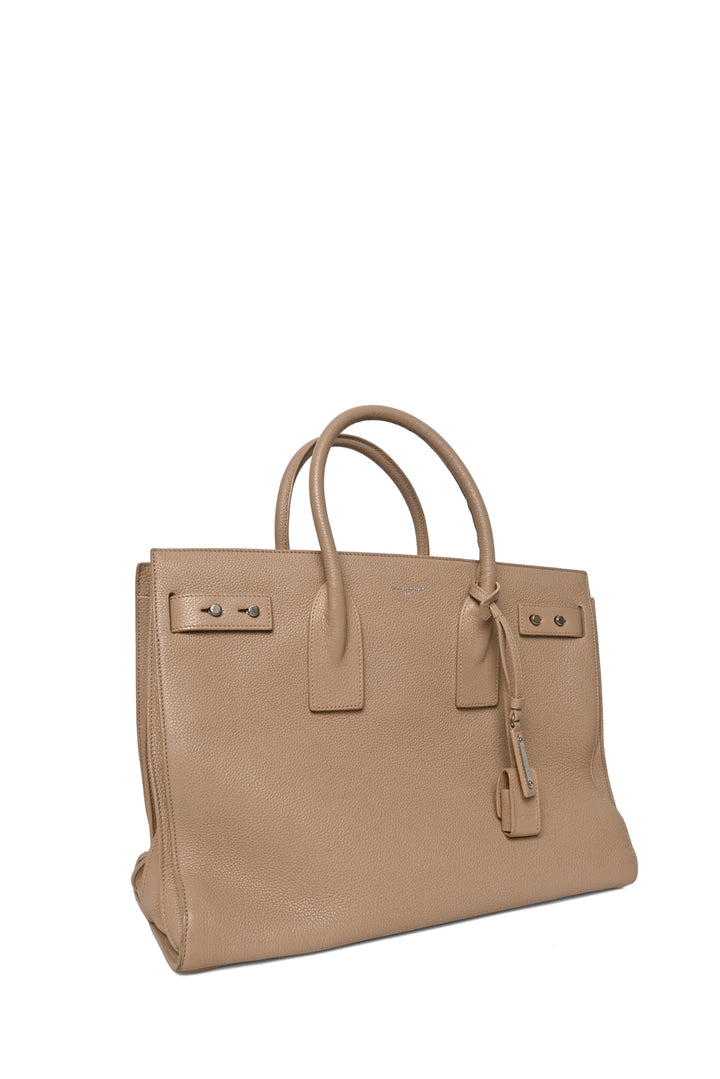 Saint Laurent 2017 Medium Grained Leather Sac De Jour Tote