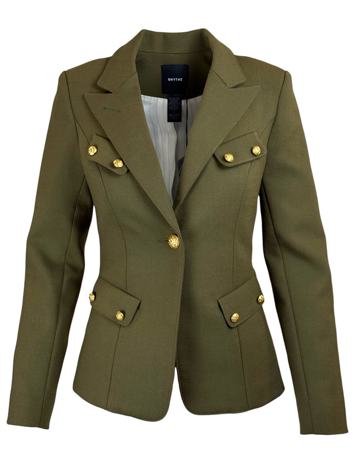 Smythe Size 4 Single Breasted Army Blazer