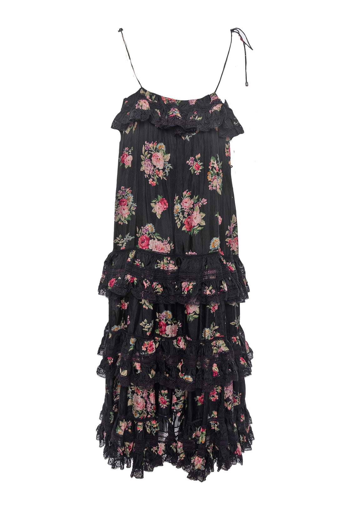 Zimmermann Size 3 Ruffled Floral Tank Dress