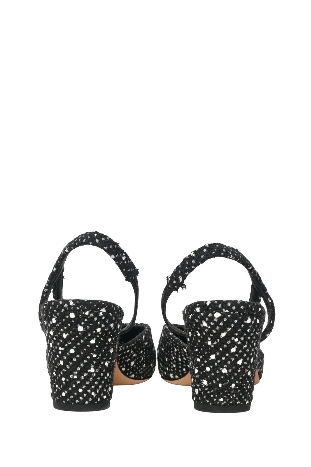 Chanel Size 38 Cap Toe Slingback Pumps