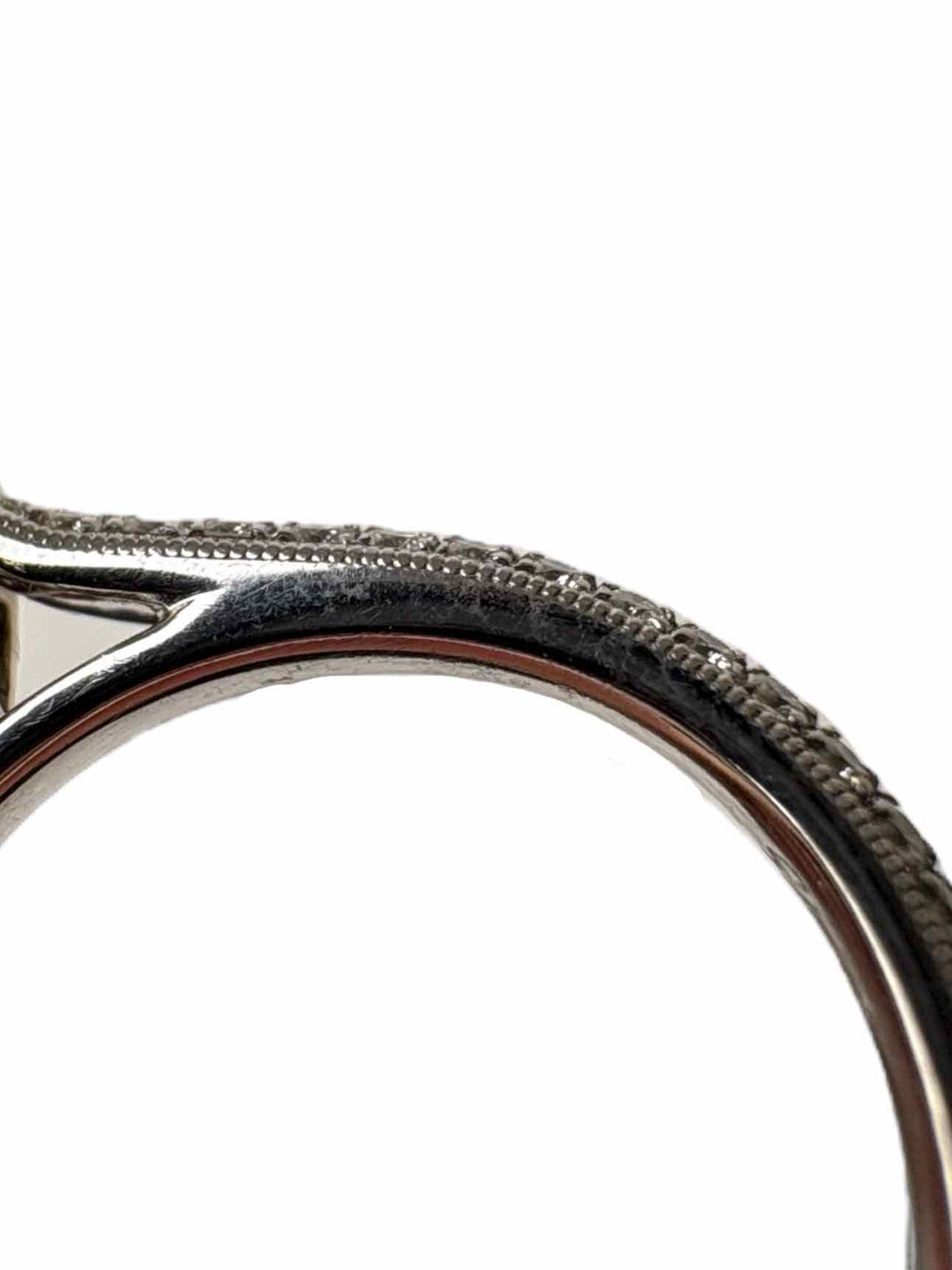 Size 5 18K White Gold  Diamond   Ring