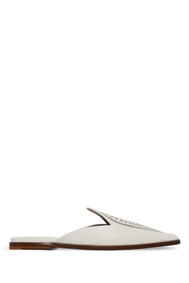 Alaia Size 37.5 Laser-cut Leather Mules