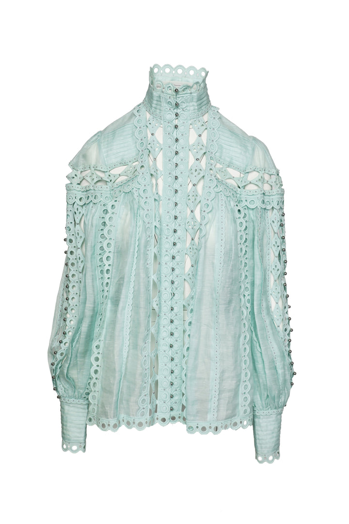 Zimmermann Size 3 Moncur Studded Blouse