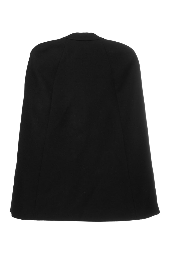 Saint Laurent Size XS 2014 Leather Lapel Wool Cape