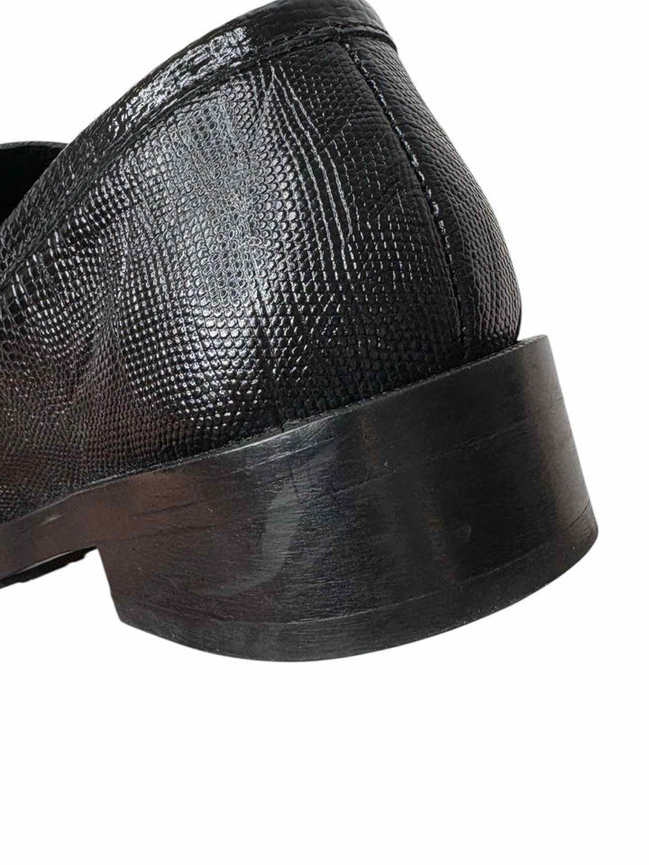 By Far Croc Embossed Leather Size 40 Loafers