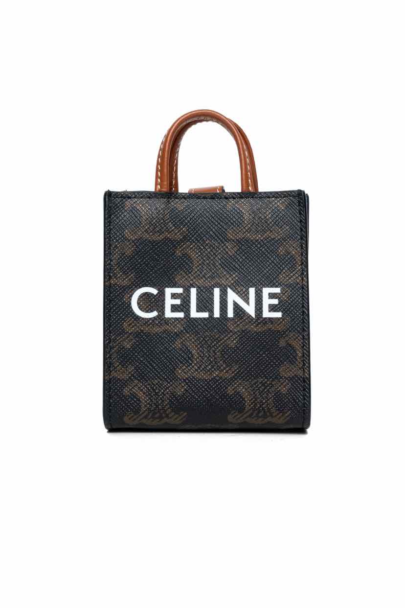 Celine 2021 Triomphe Micro Vertical Cabas KeyChain