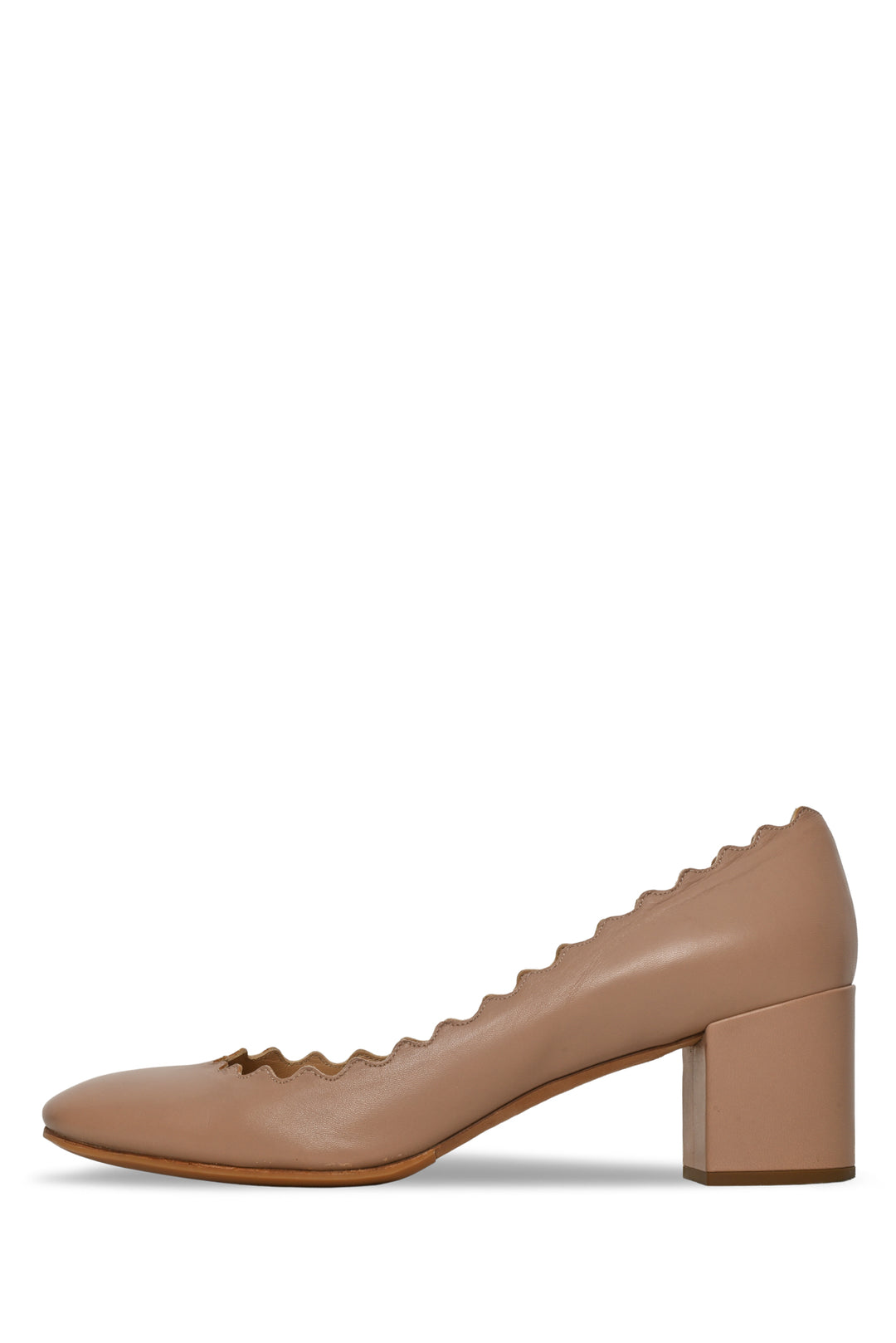 Chloe Size 39 Scalloped Lauren Mid Heel Pumps