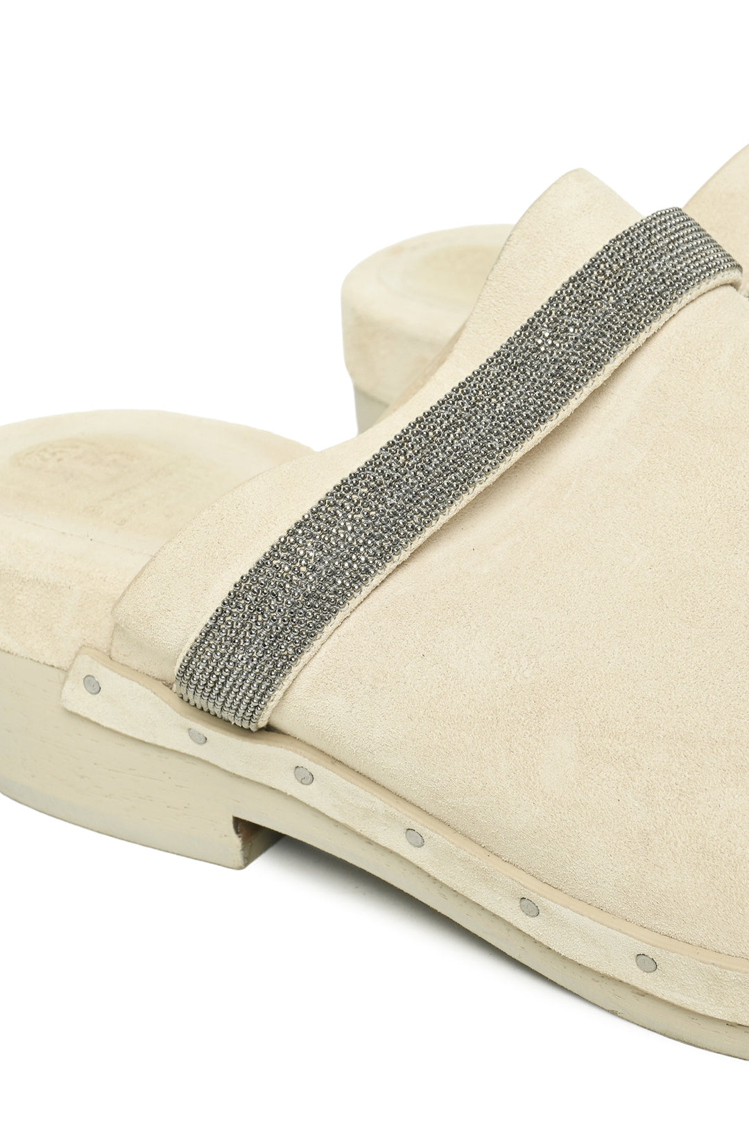 Brunello Cucinelli Size 36.5 Monili Suede Clogs