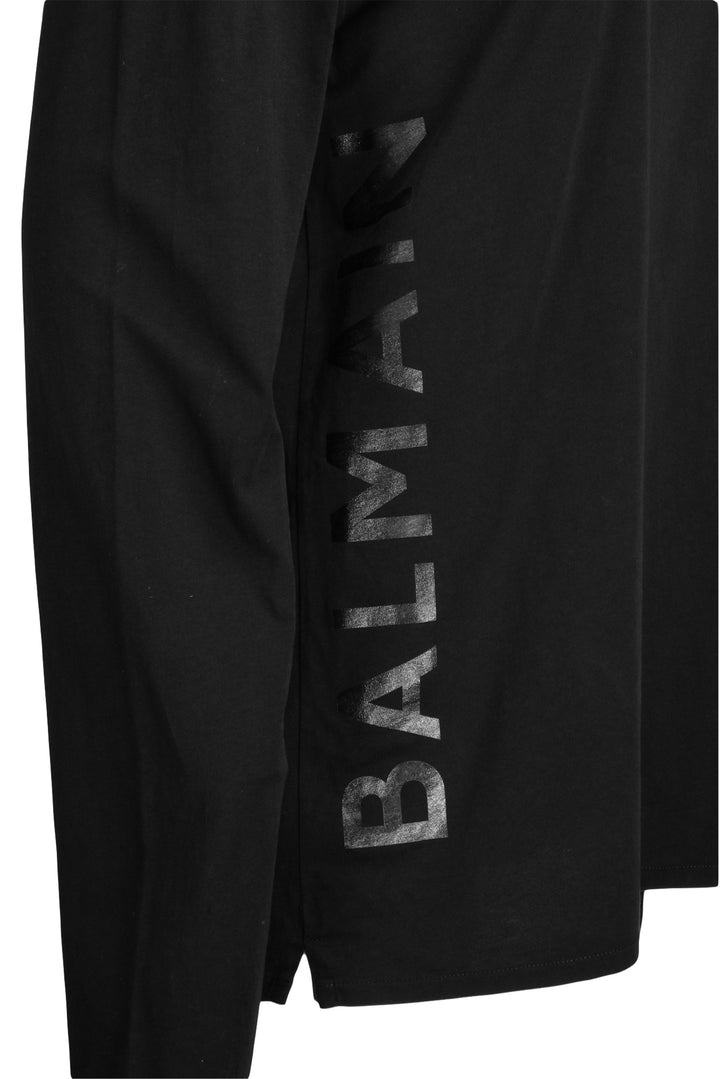 Balmain Size XL Men's Long Sleeve Logo Polo Shirt