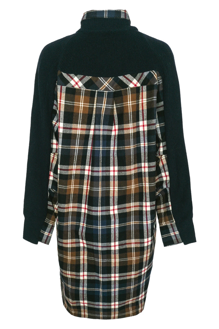 Sacai Size 3 Knit & Plaid Dress