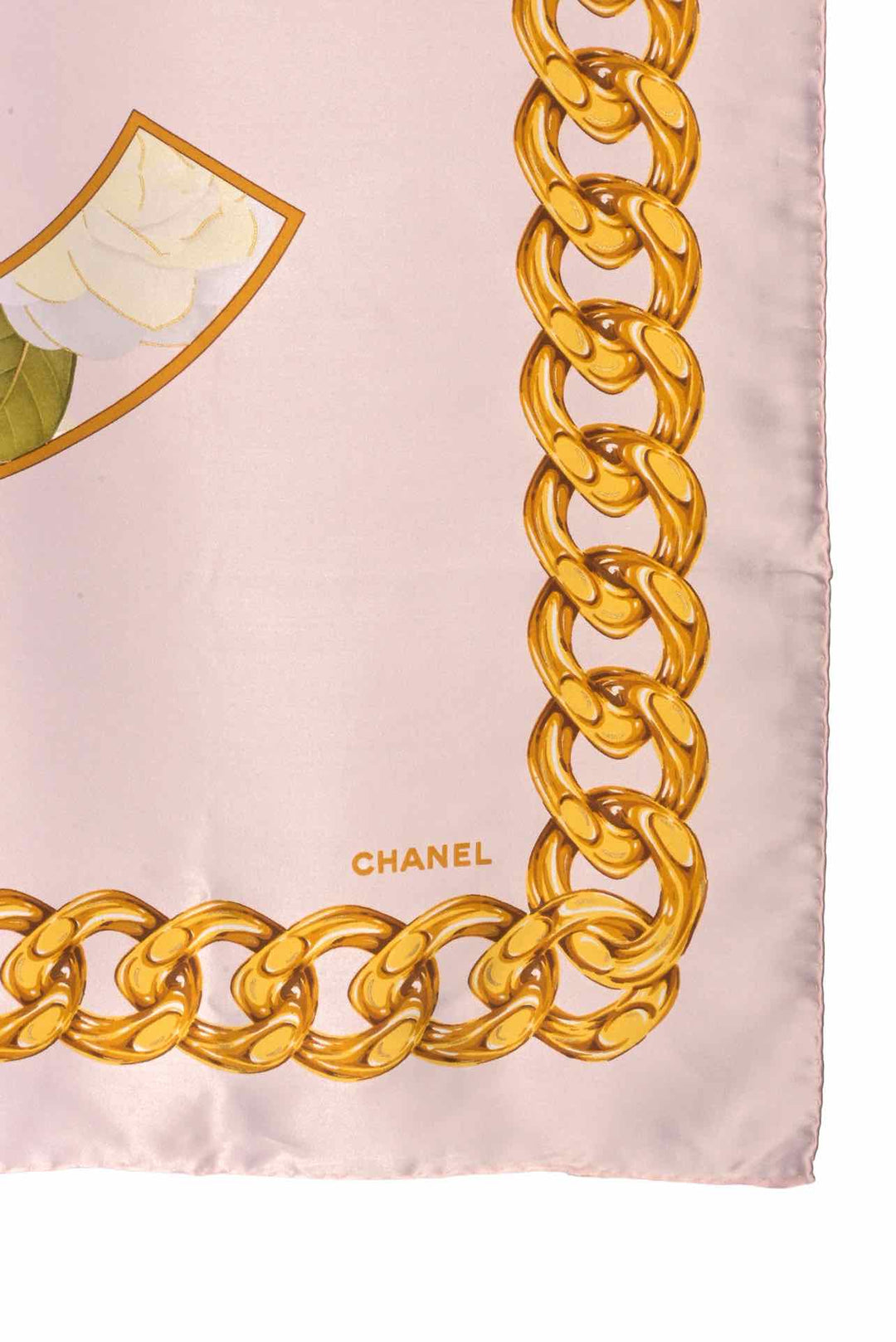 Chanel CC Camillia & Chain Square Scarf