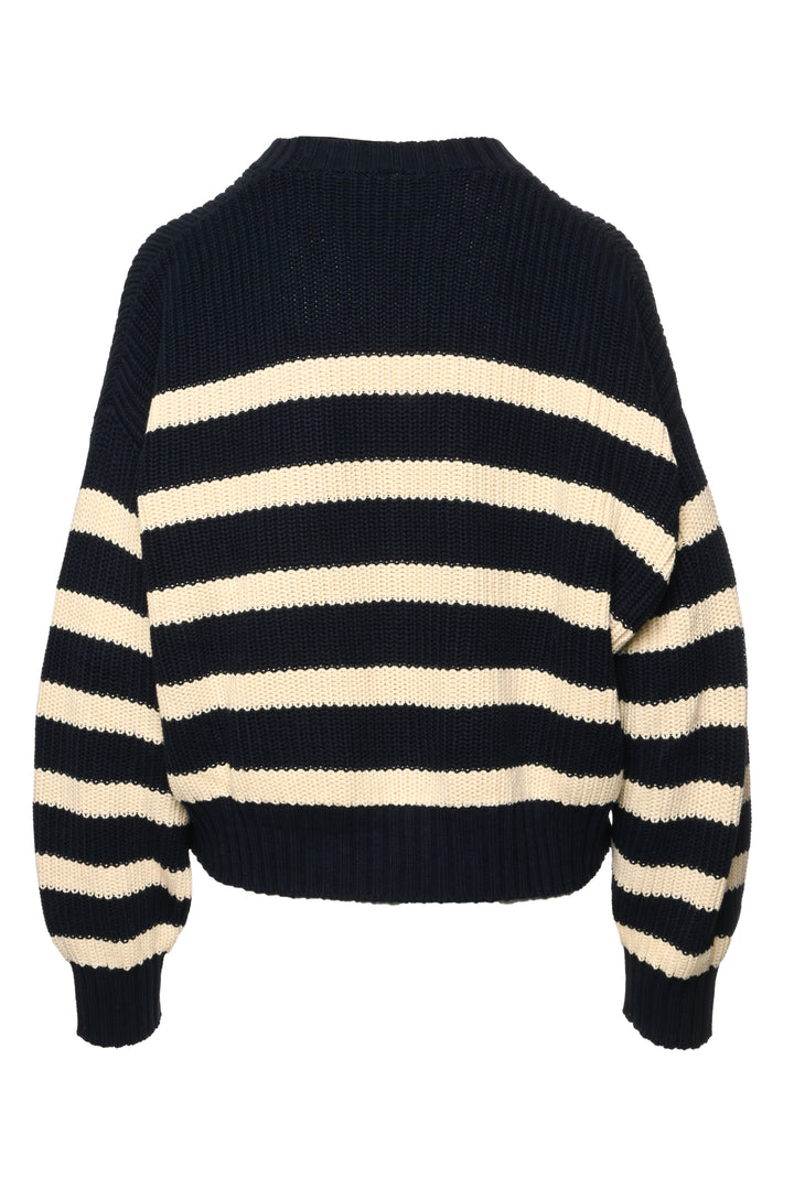 Denimist Size XS Oversized Cropped Striped Sailor Sweater