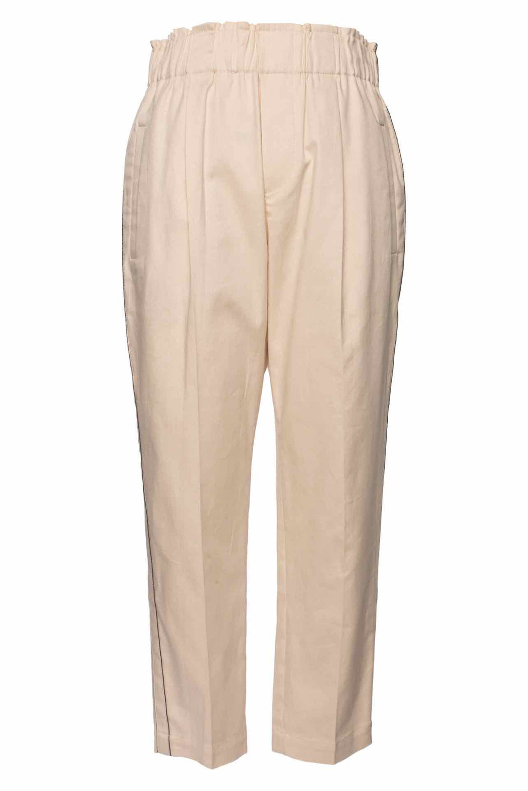 Brunello Cucinelli Size 4 Monili Trim Cotton Pants