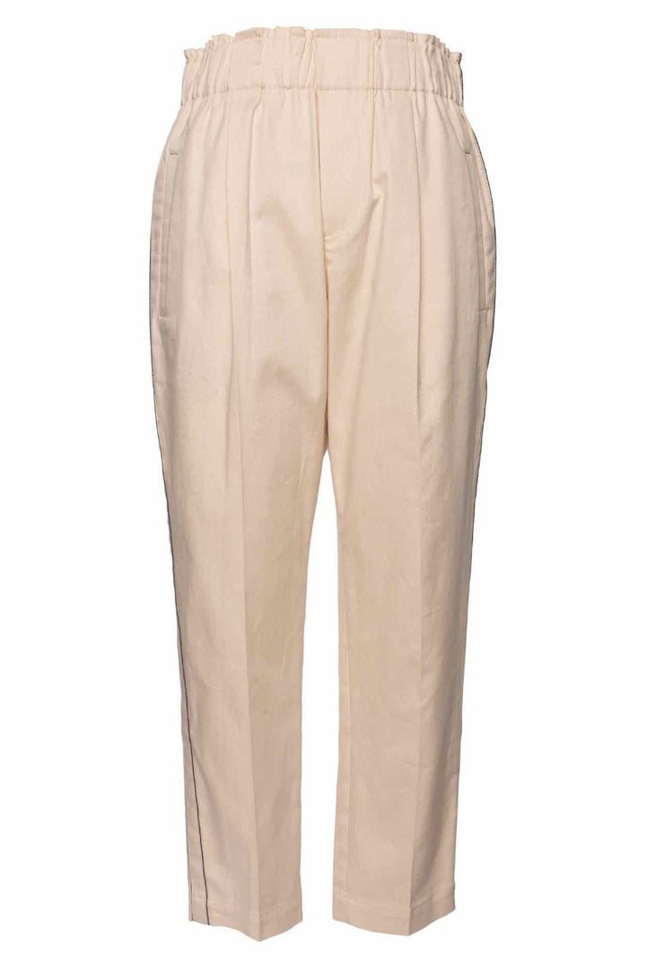 Brunello Cucinelli Size 4 Monili Trim Cotton Pants