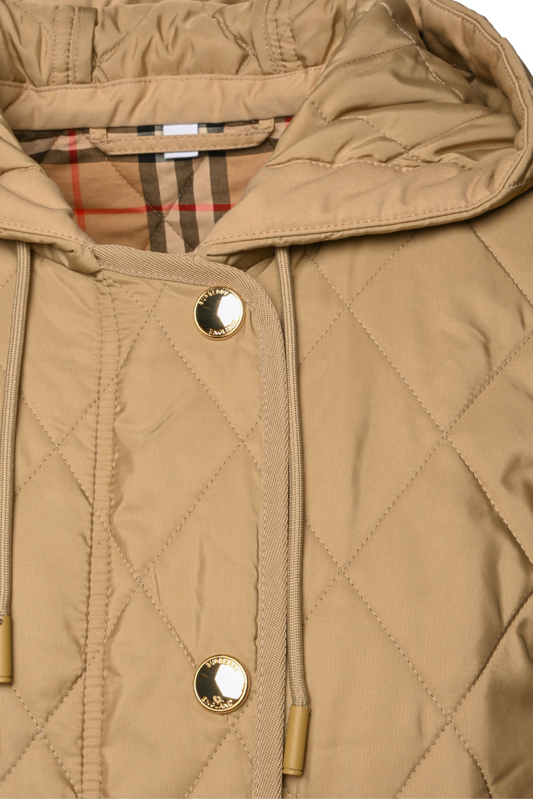 Burberry Size S Quilted Roxby Hooded Coat