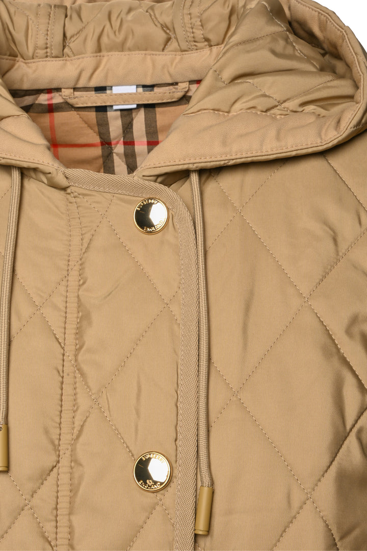 Burberry Size S Quilted Roxby Hooded Coat