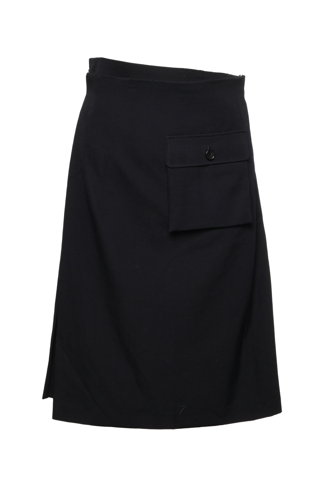 Comme Des Garcons Size XS Wool Pleated Wrap Skirt