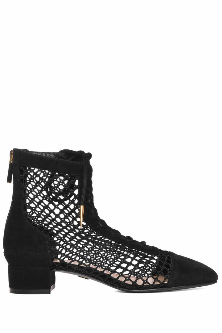 Dior Size 35 Suede & Fishnet Naughtily-D Ankle Boots