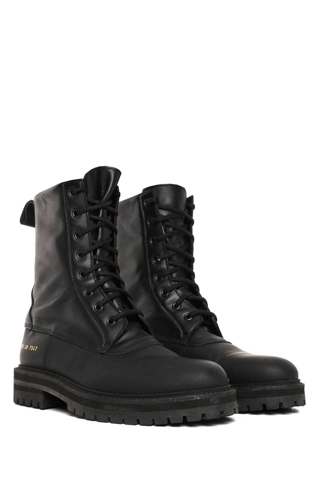 Common Projects Size 38 Rubber Technical Lace-Up Boots