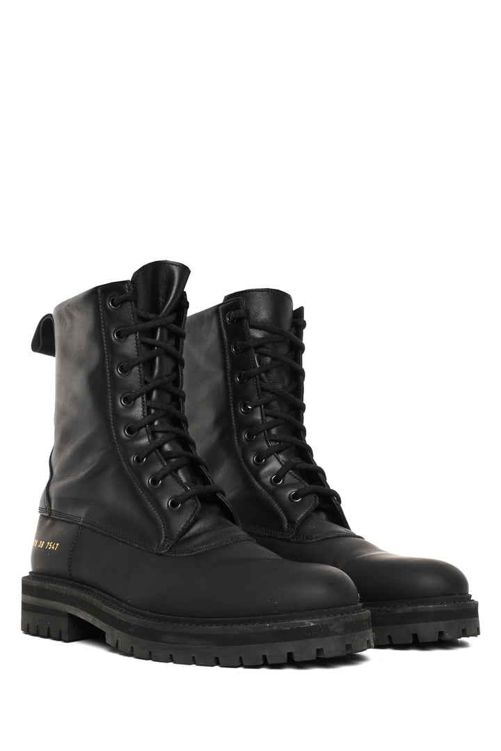 Common Projects Size 38 Rubber Technical Lace-Up Boots