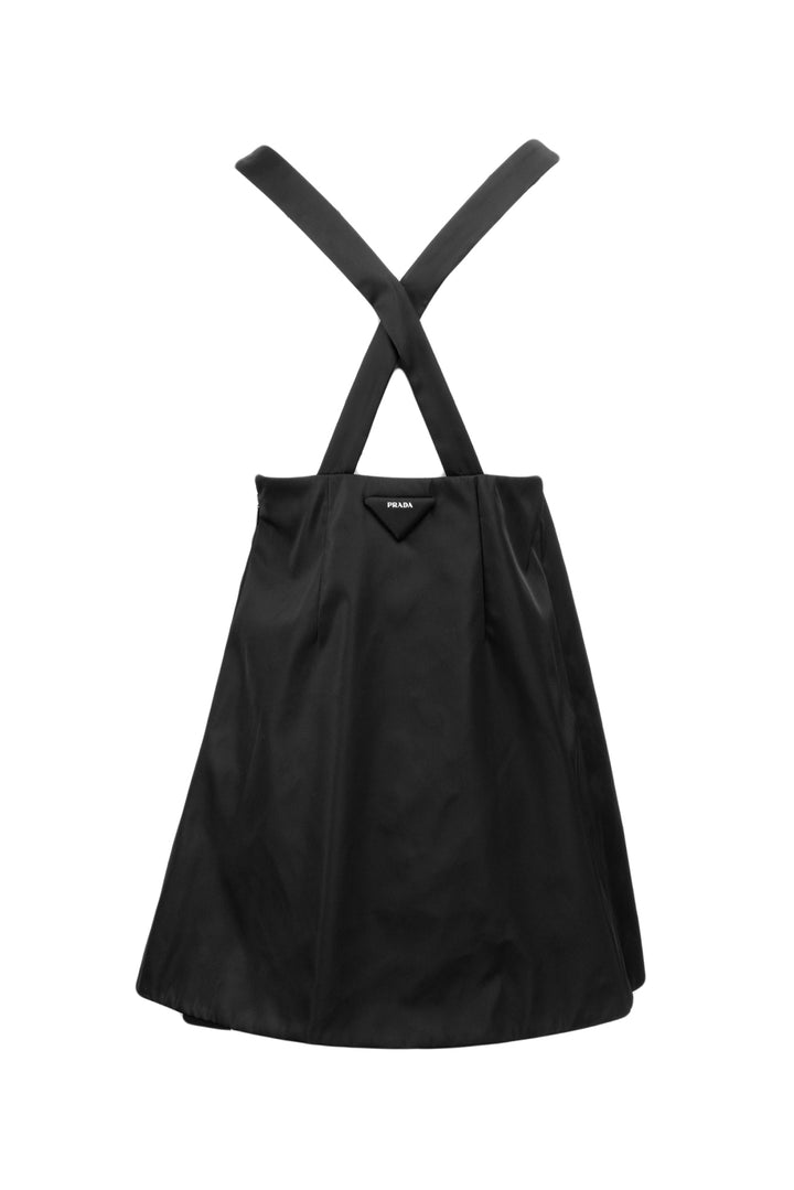 Prada Size 2 2022 Crystal Embellished Re-Nylon Overall Mini Dress