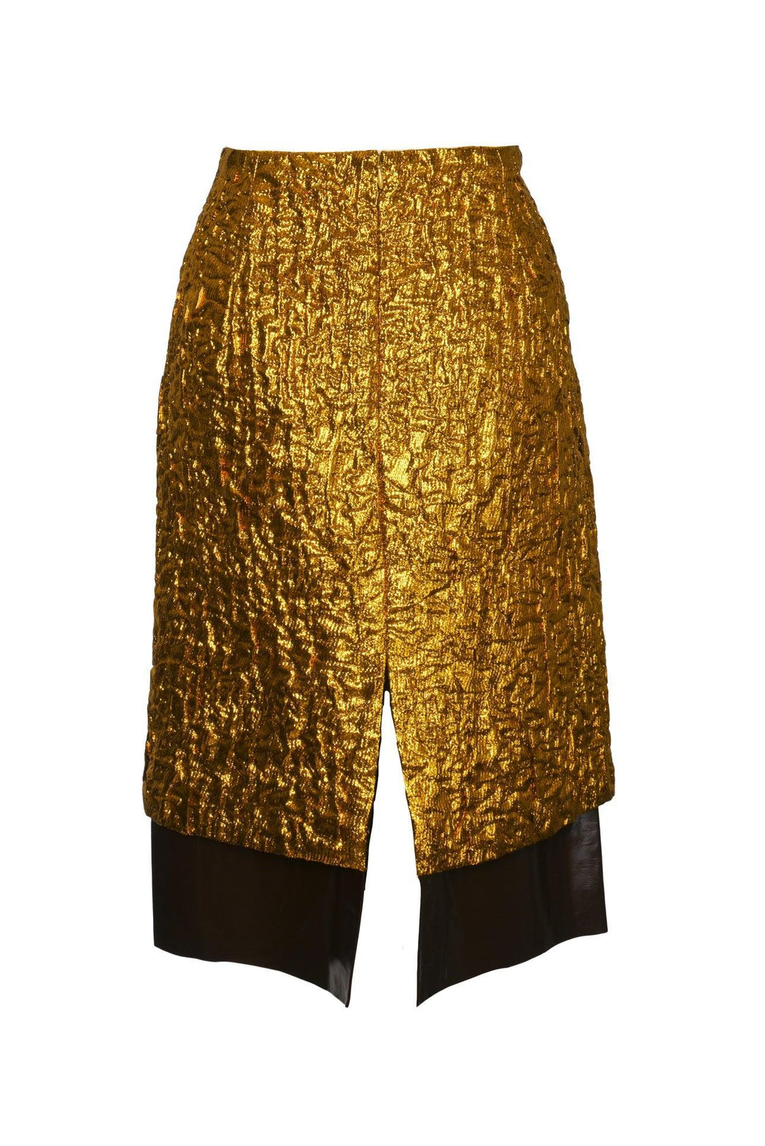 Dries Van Noten Size 6 Salbina Lame Midi Skirt