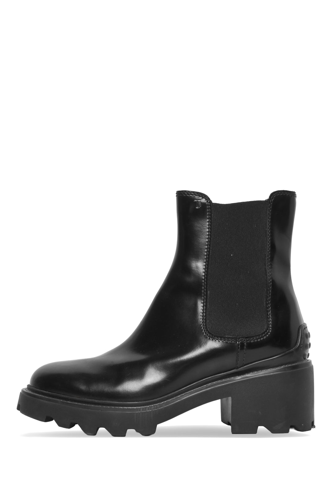 Tod's Size 37.5 Patent Leather Chelsea Ankle Boots