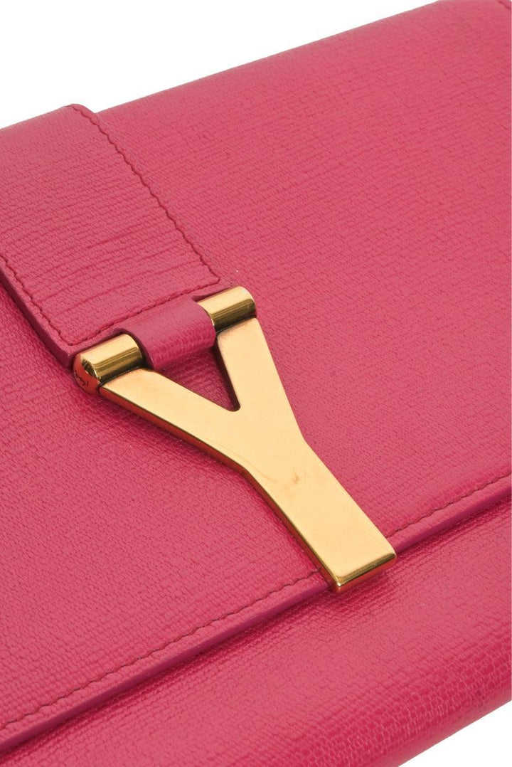 Saint Laurent Coated Canvas Y Ligne Clutch