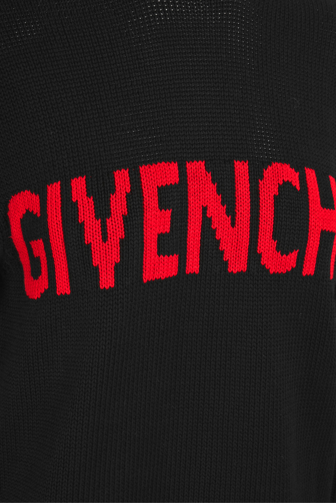 Givenchy Size S Distressed Logo Intarsia Sweater