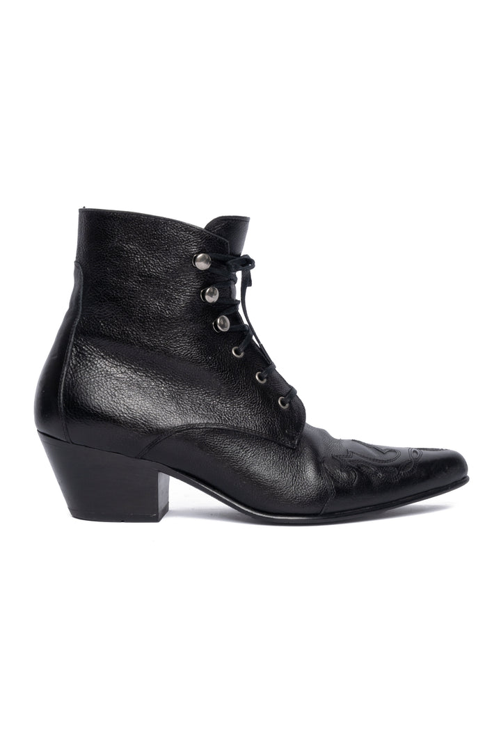 Saint Laurent Size 38.5 Rebecca Leather Ankle Boots