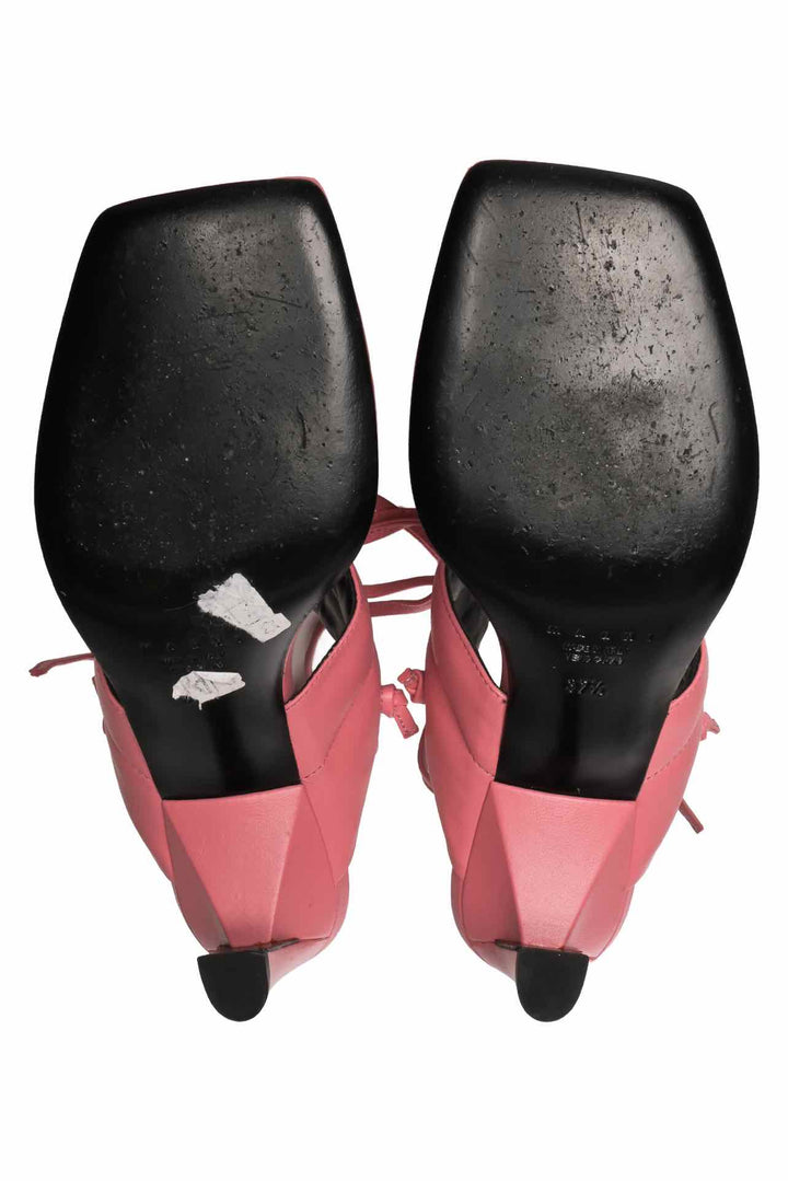 Marni Size 37.5 Quilted Strappy Heeled Sandals