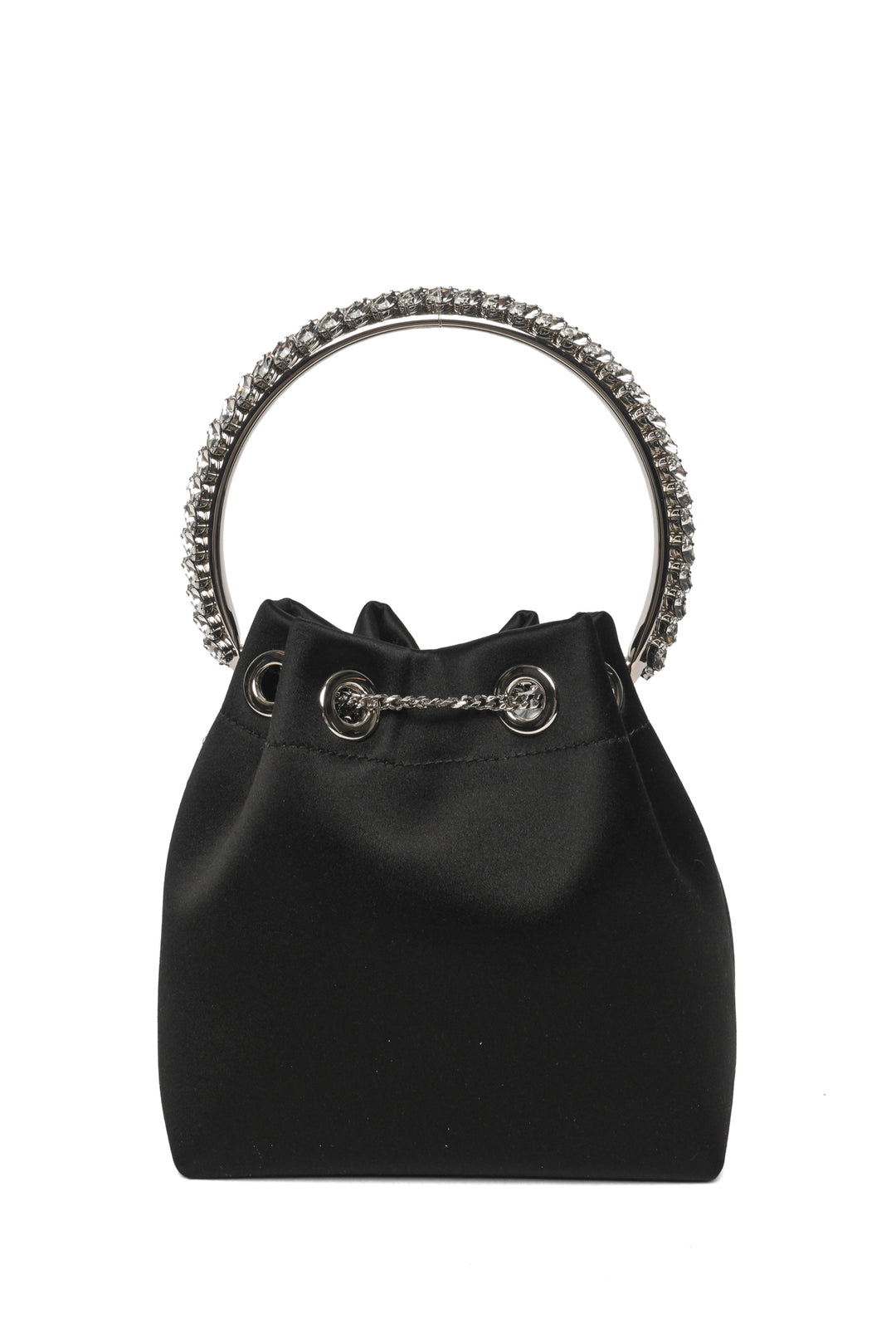 Jimmy Choo Bon Bon Satin Crystal Handle Bag