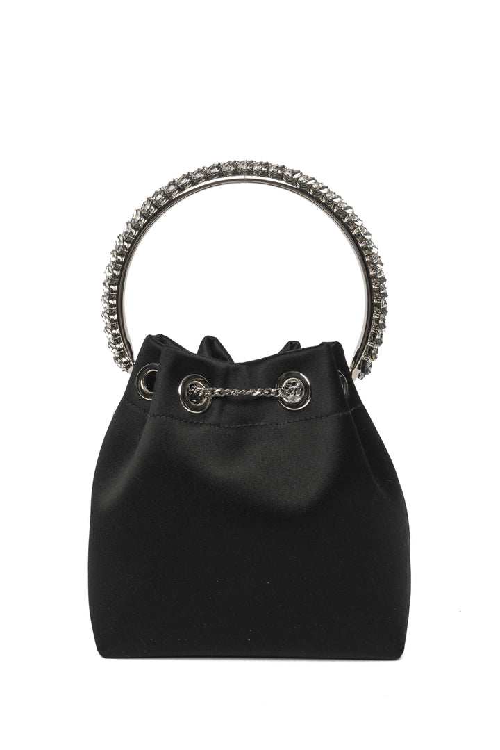Jimmy Choo Bon Bon Satin Crystal Handle Bag