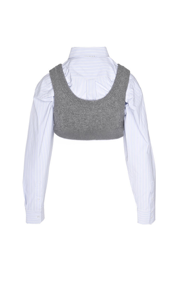 T Alexander Wang Size S Cropped Bi-Layered Shirt