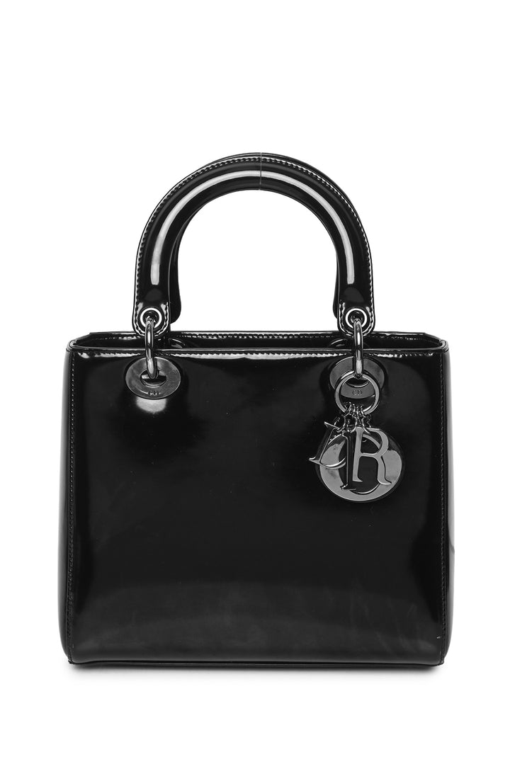 Dior 2013 Medium Patent Smooth Leather Lady Dior Bag