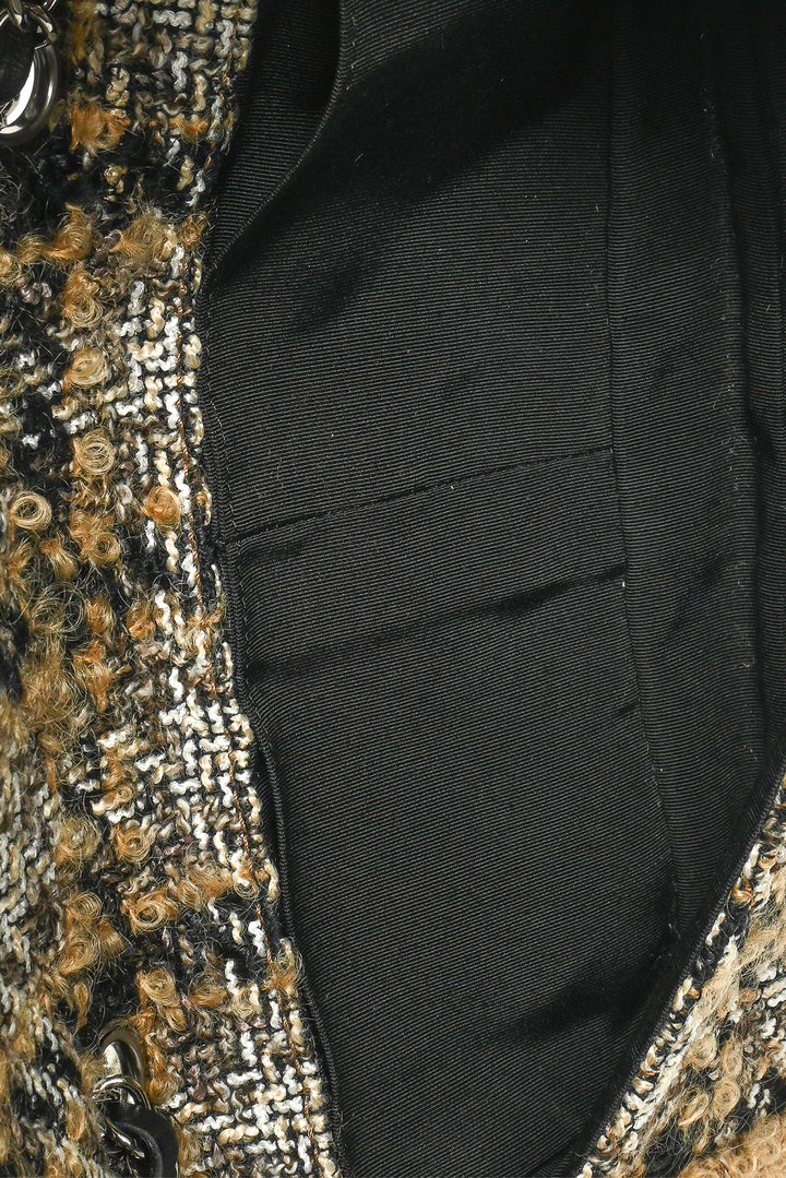 Chanel 2005-2006 Tweed East West Single Flap Shoulder Bag