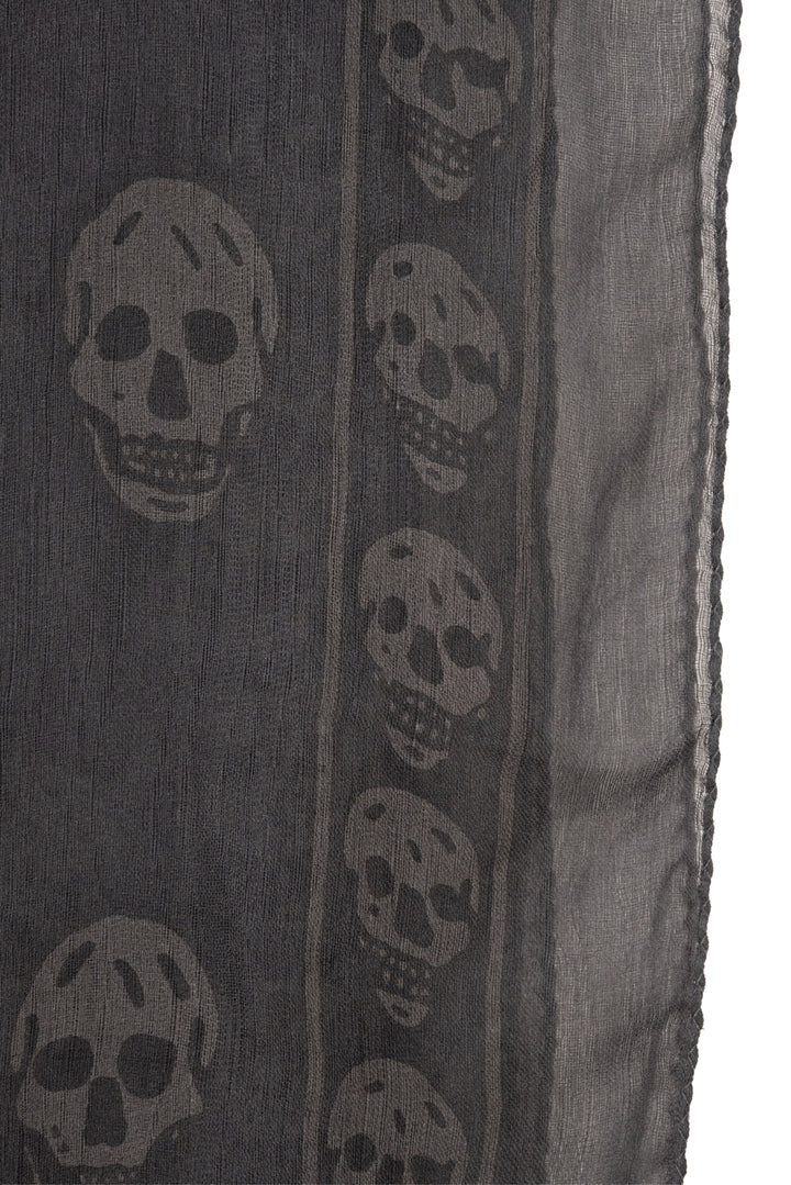 Alexander Mcqueen Classic Silk Skull Scarf