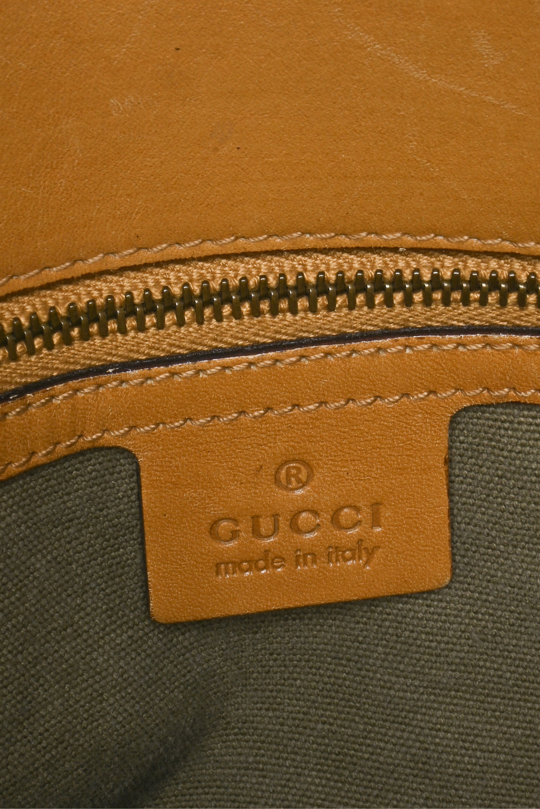 Gucci Vintage Utilitarian Canvas Shoulder Bag