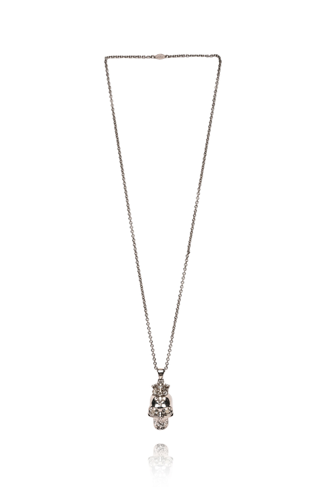 Alexander Mcqueen Crystal Skull Pendant Necklace