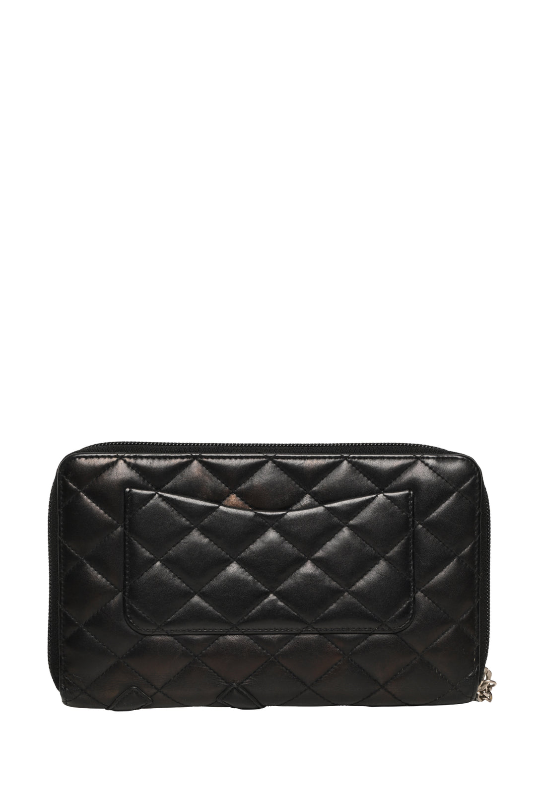 Chanel Cambon Zippy Wallet in Black MatelassÃ© Leather
