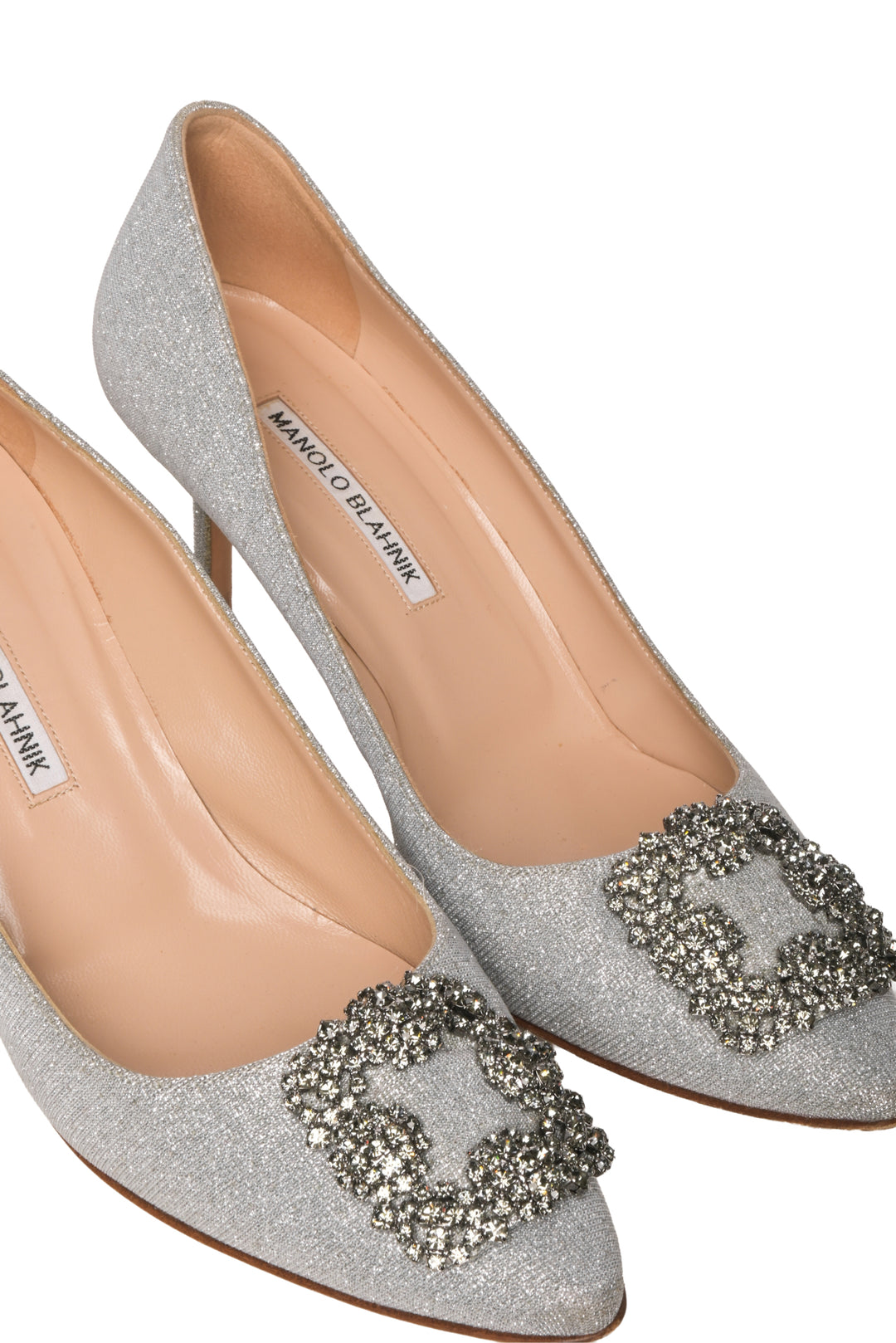 Manolo Blahnik Size 39 Hangisi Glitter Pumps